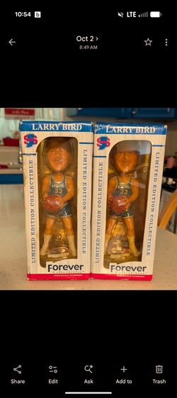 Two Larry Bird Indiana State Bobblehead Donatos Promo #33 w/ Box NCAA RARE NM NBA