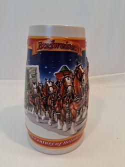 Budweiser Clydesdale Holiday Stein
