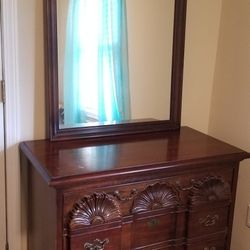 Original Thomasville Mirror, 4 Drawer Dresser & Nightstand 