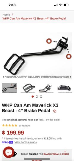 Warranty Killer Performance Can Am Brake Pedal