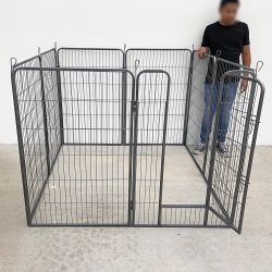$135 (New) Heavy duty 48” tall x 32” wide x 8-panel pet playpen dog crate kennel exercise cage fence
