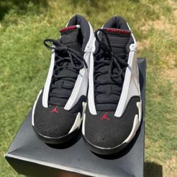 Jordan 14 Black Toe Sz9 2014