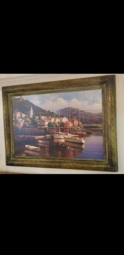 Wall art print on hard surface