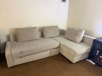 L-Shaped Sofa Bed w/ Storage – Pull-Out Sleeper