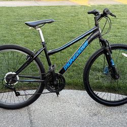 Mongoose Excursion Mountain Bike, 26", Black/blue