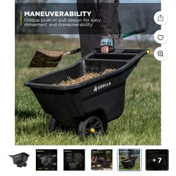 Gorilla Carts 5 Cu. ft. Poly Garden Cart $50