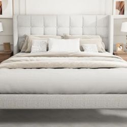 LIGHT GRAY BRAND NEW IN BOX FULL SIZE BED FRAME