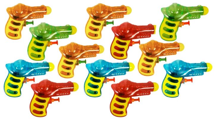 Set Of 12 Pcs Small Water Gun Squirter Party Favor 