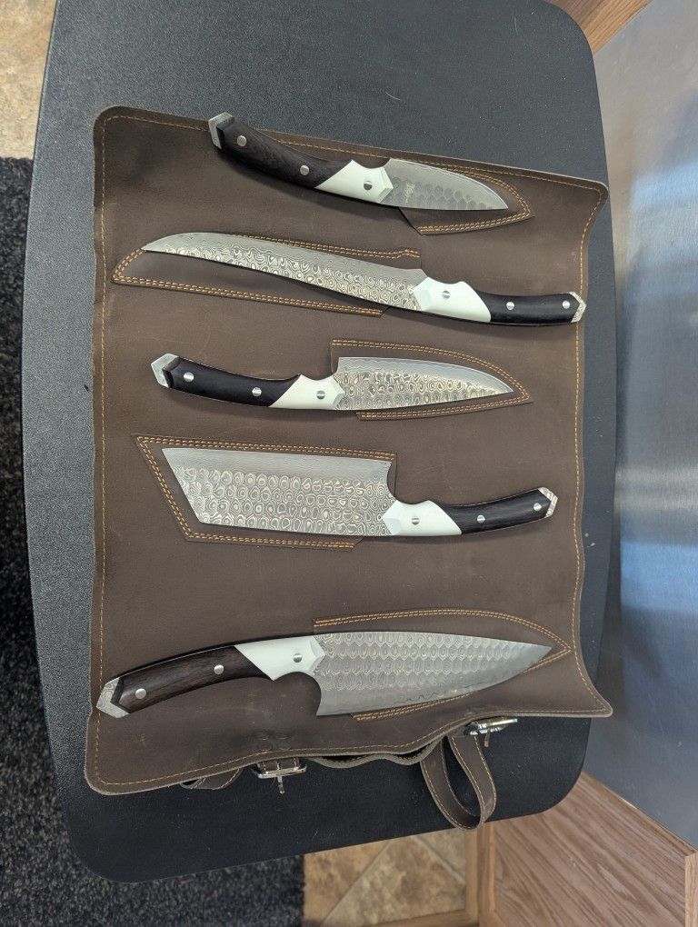 Five-Piece folded steel cutlery set