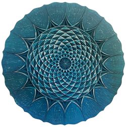 Hand Carved Wood Mandala (Local Hawaii Artist)