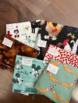 Novelty Print Fabric Scraps Bundle – 6 Pieces