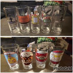 COLLECTIBLE DRINKING GLASSES - $60 FOR ALL