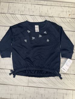 Blue Carters long sleeve designed top 9 months
