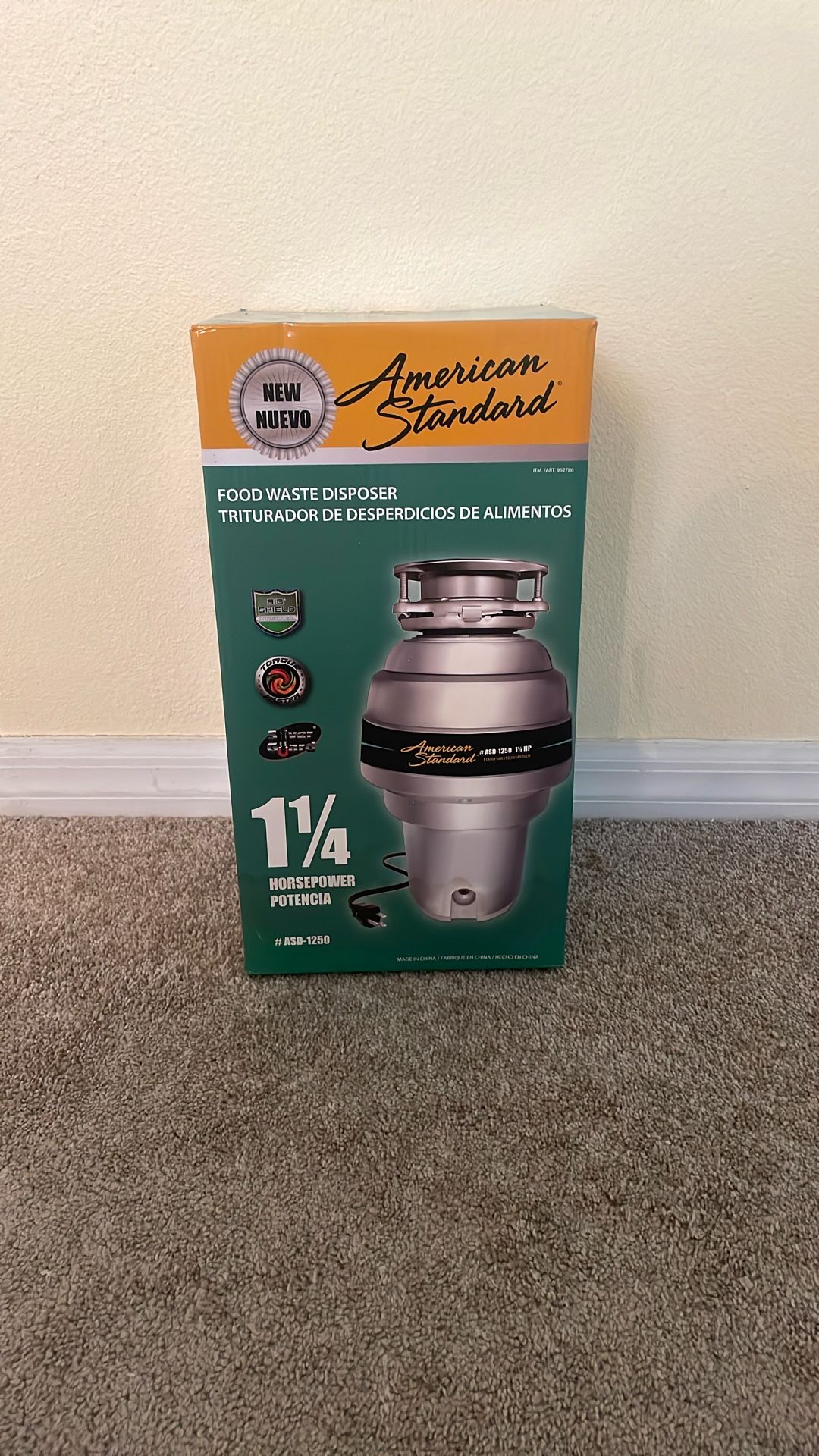 American Standard Stainless Steel Garbage Disposal Repl ISE "Septic System Safe"