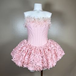 Pink Mesh Dress