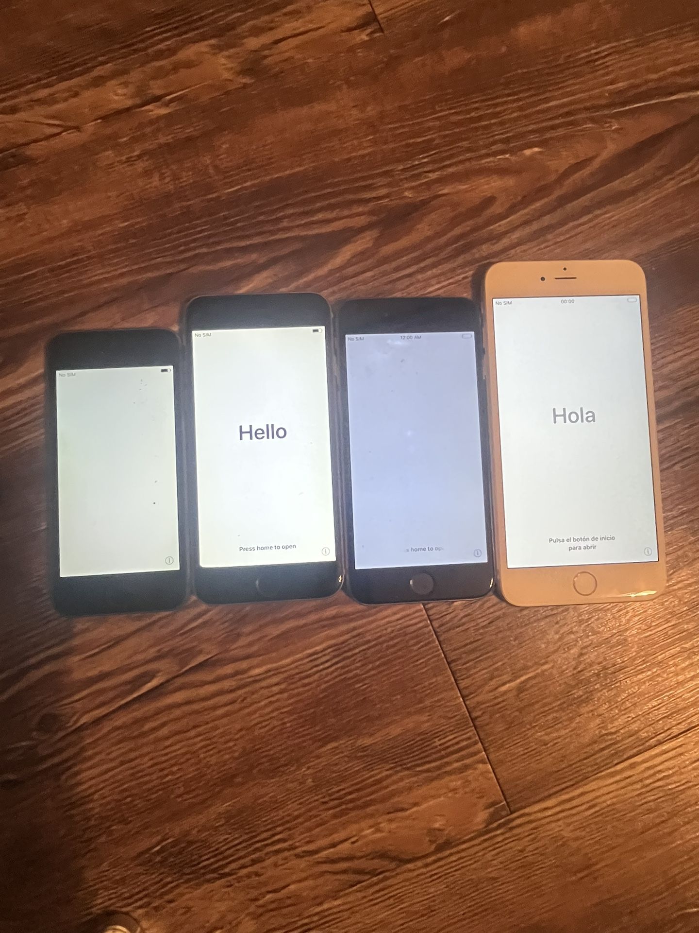 Lot of 4 iPhone 5s, 6, & 6 Plus (Locked iCloud)