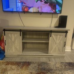 Farmhouse Stone Grey Entertainment Center 