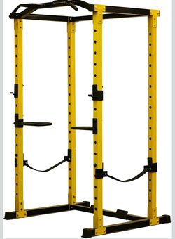 HulkFit Power Cage / Squat Rack w/ Pull-Up Bar & Dip Bars – Complete