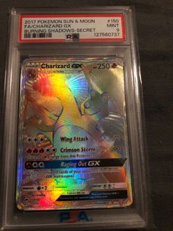 Pokémon Charizard gx #159 psa 9