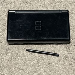 Nintendo DS Lite Onyx Black USG-001 w/ Stylus No Charger Tested