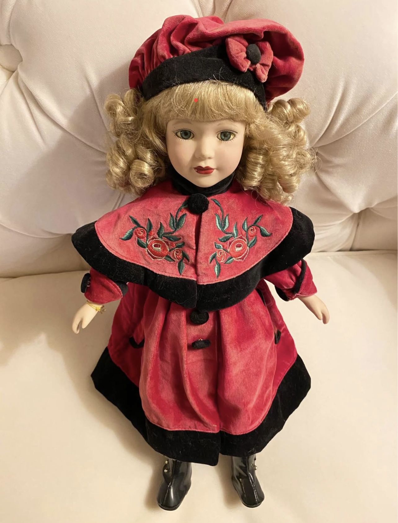 Brass Key Collectible Porcelain Doll