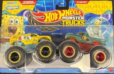NEW 2026 HOT WHEELS MONSTER TRUCKS DEMOLITION DOUBLES SPONGBOB & PLANKTON