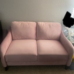 Pink Loveseat/Small Couch 
