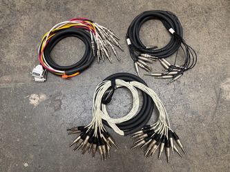 Studio Cable Clear Out: TRS TS Snakes 1/4” DB25 Patch Cables
