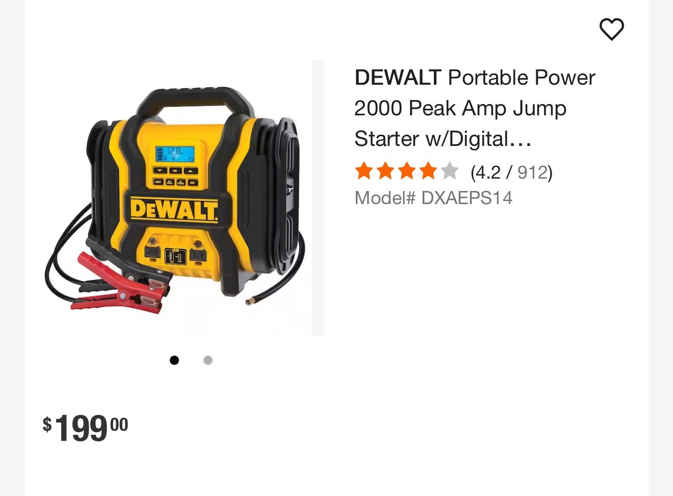 DeWalt Battery Jump Starter