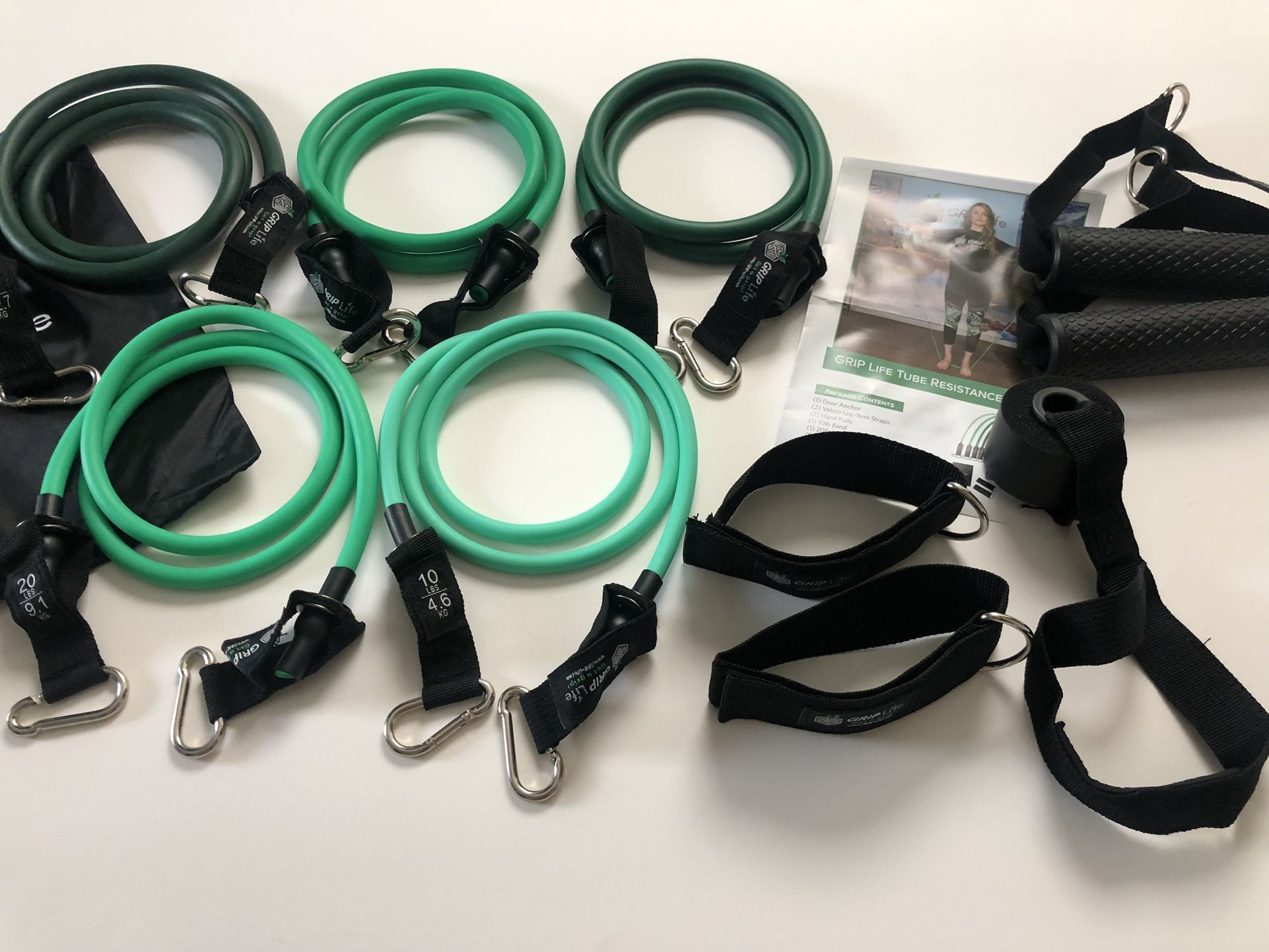 Cables Resistance Bands Set (stackable 150lbs & hypoallergenic)