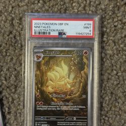 Pokémon TCG Nine tales 199/197 SV Obsidian Flames PSA 9