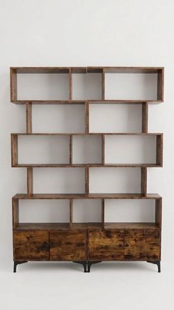 Mid Century Double Bookshelf