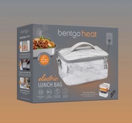 Black Friday sale 🏵️ Bentgo Heat Electric Lunch Bag Food Warmer, Heated Lunch Box Warmer, White Marble for Reheating Meals 