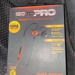 iso tunes pro noise isolating earbuds 27 nrr noise reduction rating brand new