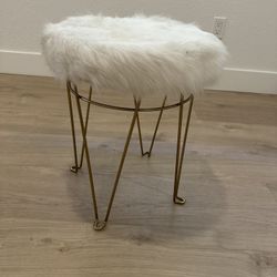 Fur Stool For Vanity/Desk