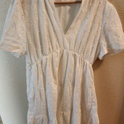 Xl White Dress..used