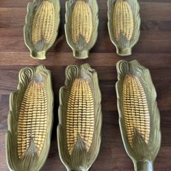 Vintage 1980 Corn On The Cob Dishes
