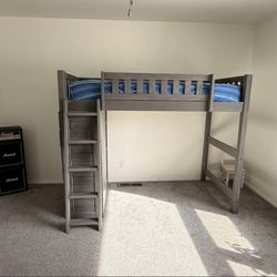 Wayfair Grey Loft Bed With Shelves And Dresser