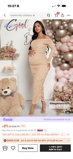 Tan Maternity Dress Long Sleeve Maxi Dress