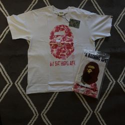 Bape Pink / White Tee