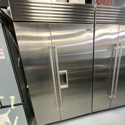Sub-Zero 48” Built-In Side-by-Side Refrigerator & Freezer – Stainless Steel with Ice & Water Dispenser 
