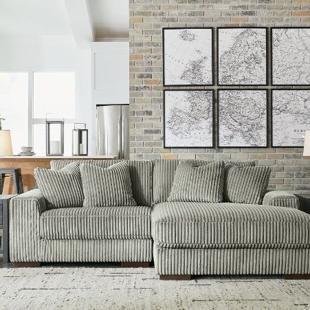 New Special Ashley Lindyn Fog Color 2pc Sectional 