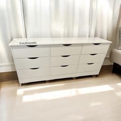 White 9 Drawer Dresser