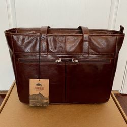 Orig $395!! Gorgeous Brand New Luxury Brand Buffalo Leather Tote By Jack George