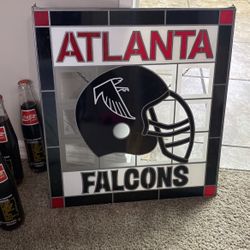 Vintage Atlanta Falcons Glass Banner 