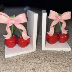 Cherry Bow Bookends