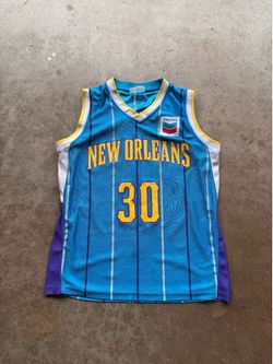 New Orleans Hornets David West #30 Jersey Blue Chevron Alternate Basketball Youth XL