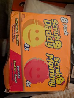 New package of scrub daddy scrub mommy sponges