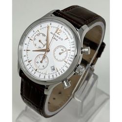 Movado Heritage Circa Chronograph White Dial 43mm Men's Watch