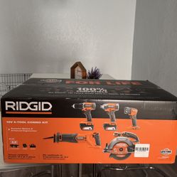 RIDGID 18V Cordless 5-Tool Power Combo Kit